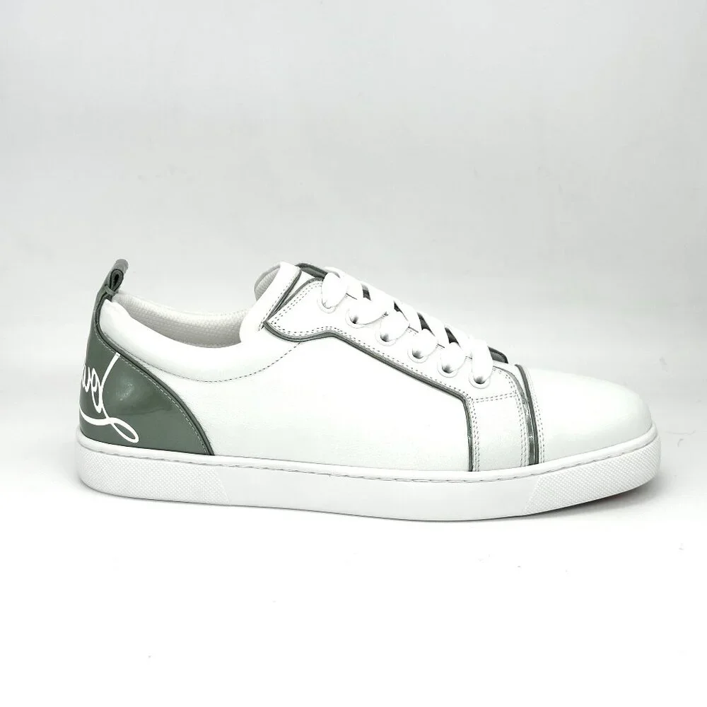 Christian Louboutin FUN LOUISE Junior Leather Signature Low Top Sneakers Shoes